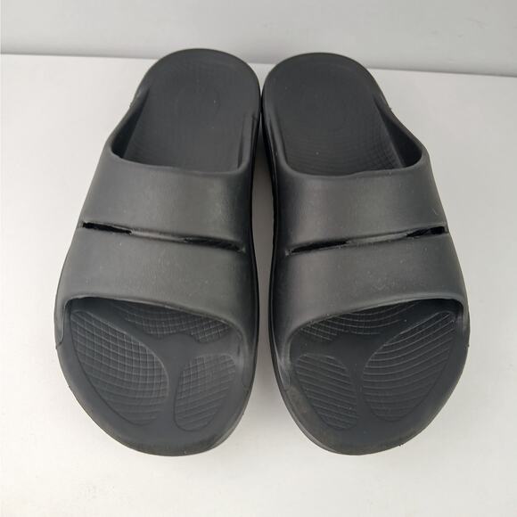 OOFOS Unisex SZ M10 W12 OOahh Slide Sandal In Black - Picture 6 of 7